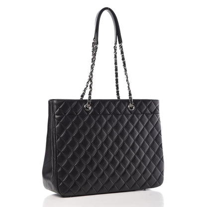 Chanel Calfskin Quilted Timeless Tote Black 3 of 9