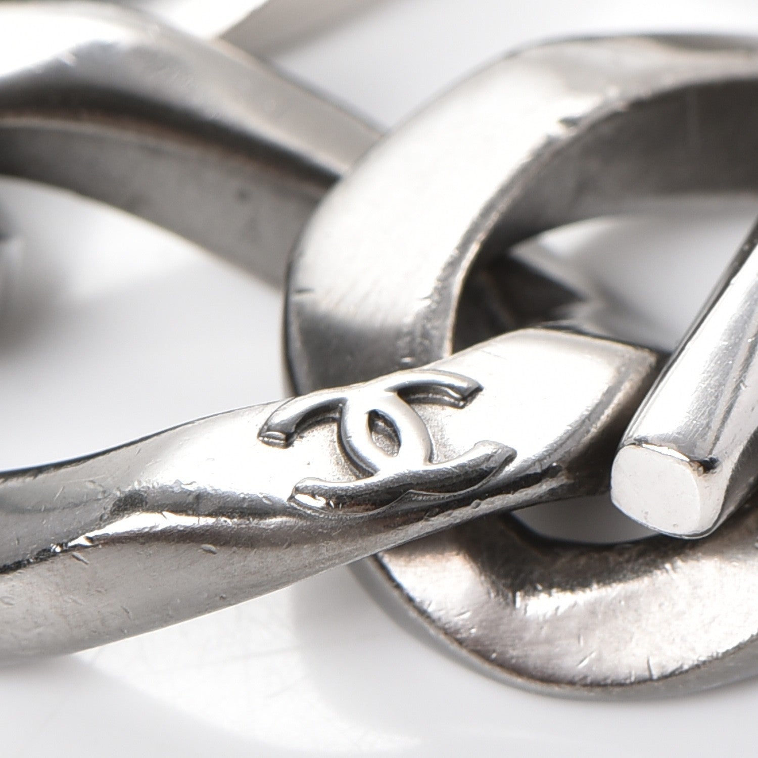 Chanel Chain Link CC Bracelet Silver 6 of 8