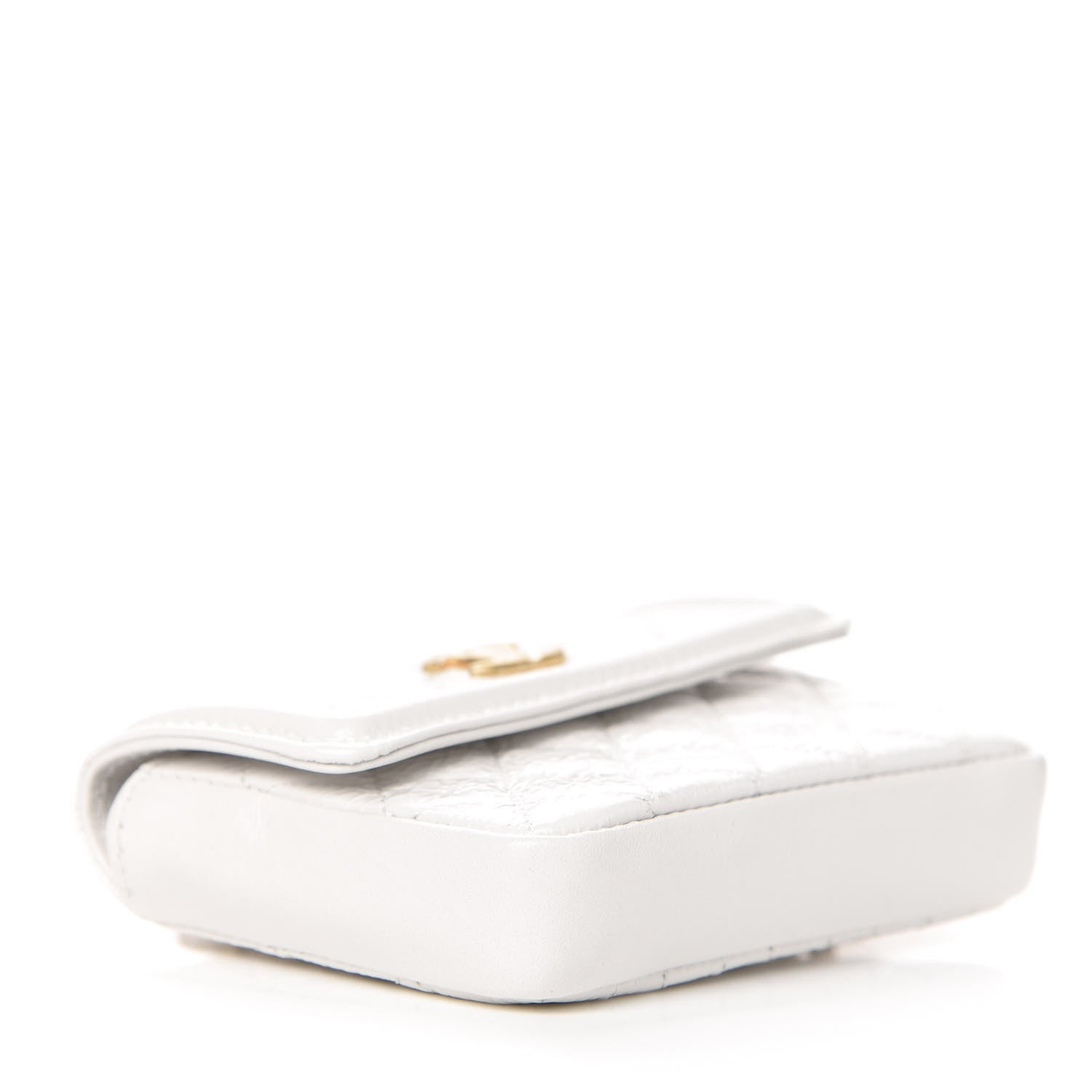Chanel Shiny Aged Calfskin Quilted Waist Belt Bag White 4 of 11