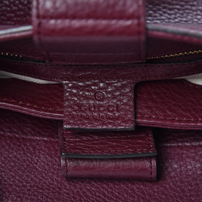 Gucci Calfskin Small Bamboo Shopper Tote Burgundy 6 of 9