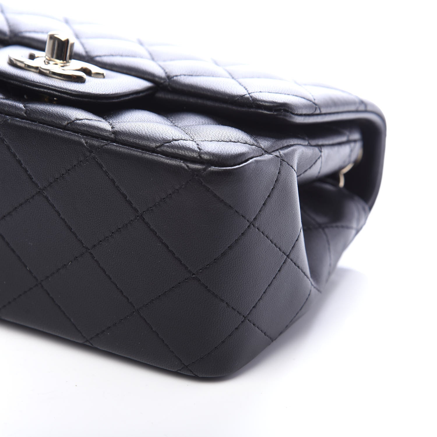 Chanel Lambskin Quilted Mini Square Flap Black 9 of 9