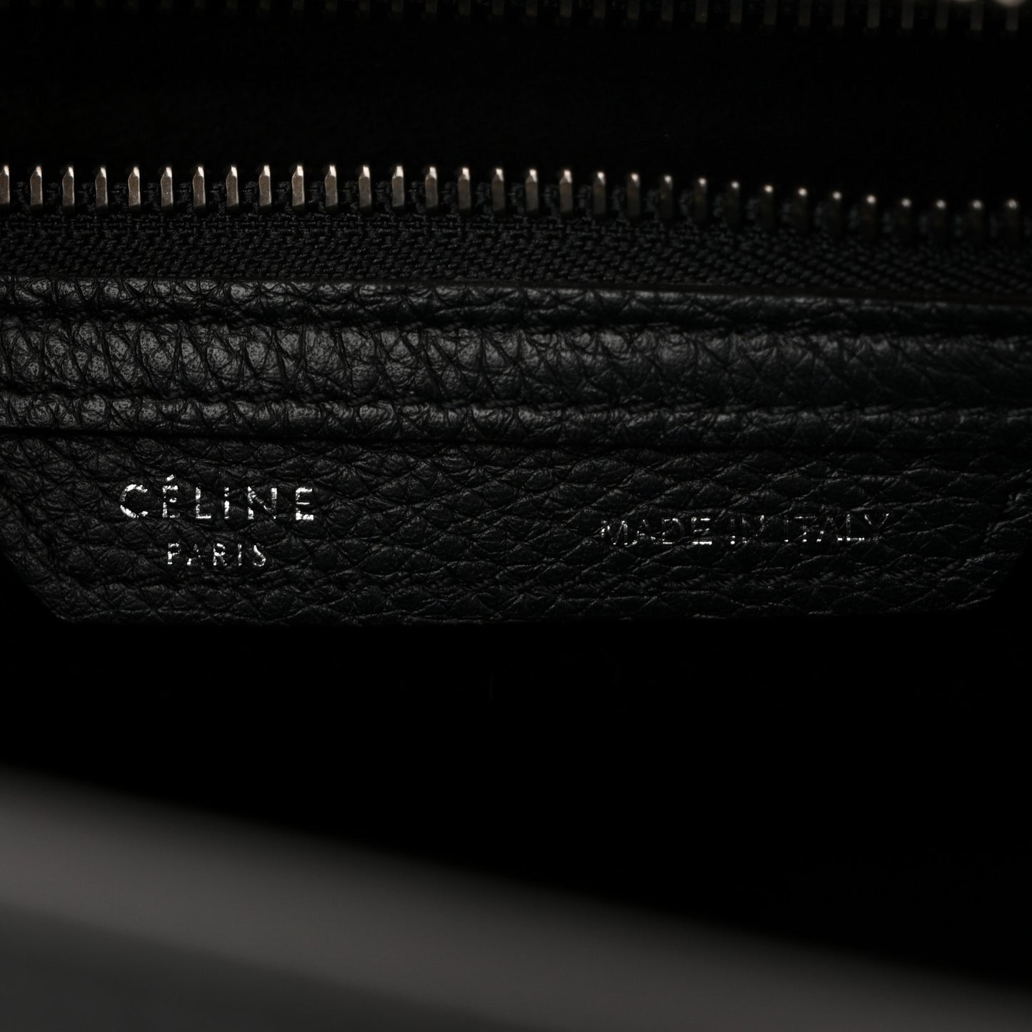 Drummed Calfskin Micro Luggage Black