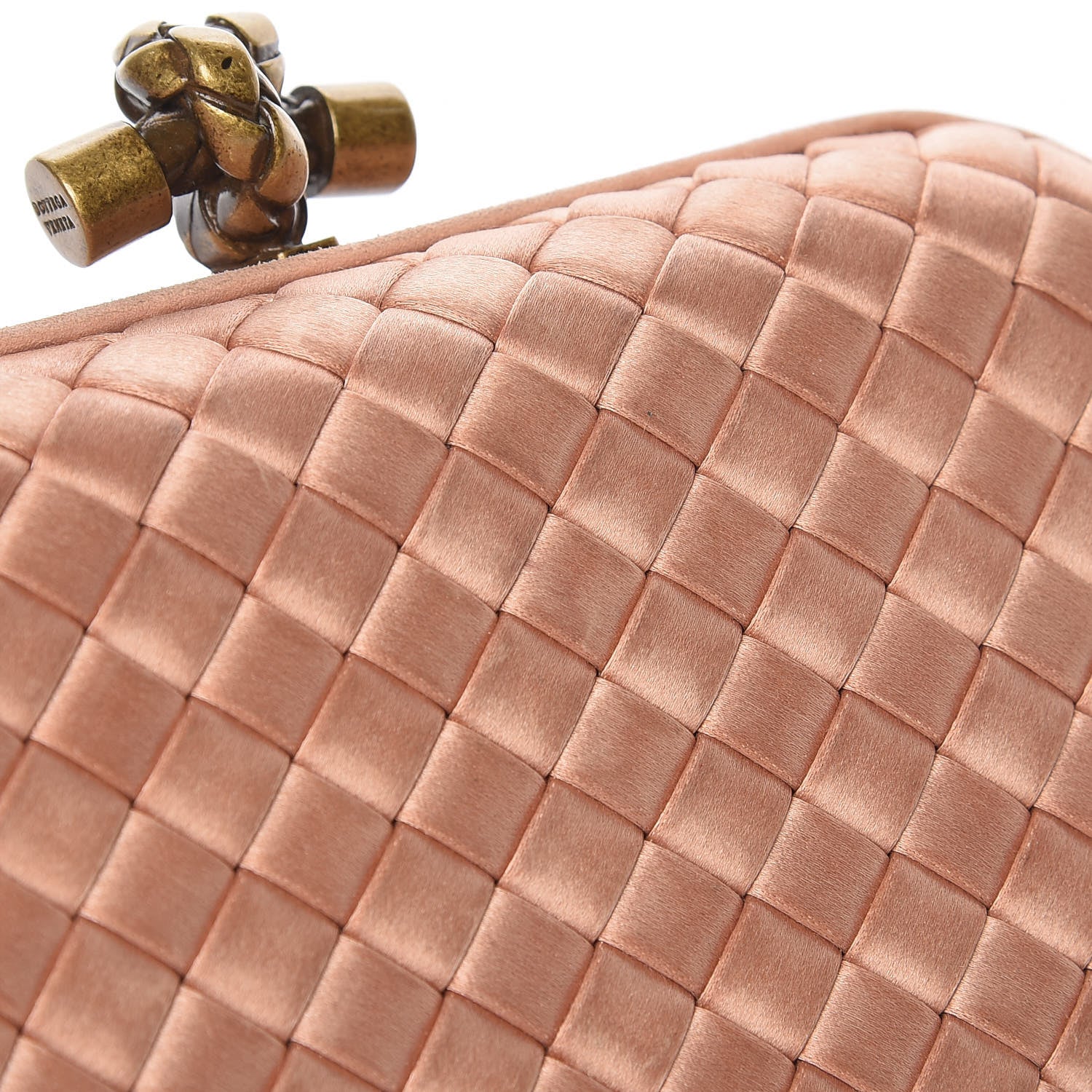 Bottega Veneta Satin Intrecciato Impero Knot Clutch Dahlia 12 of 12