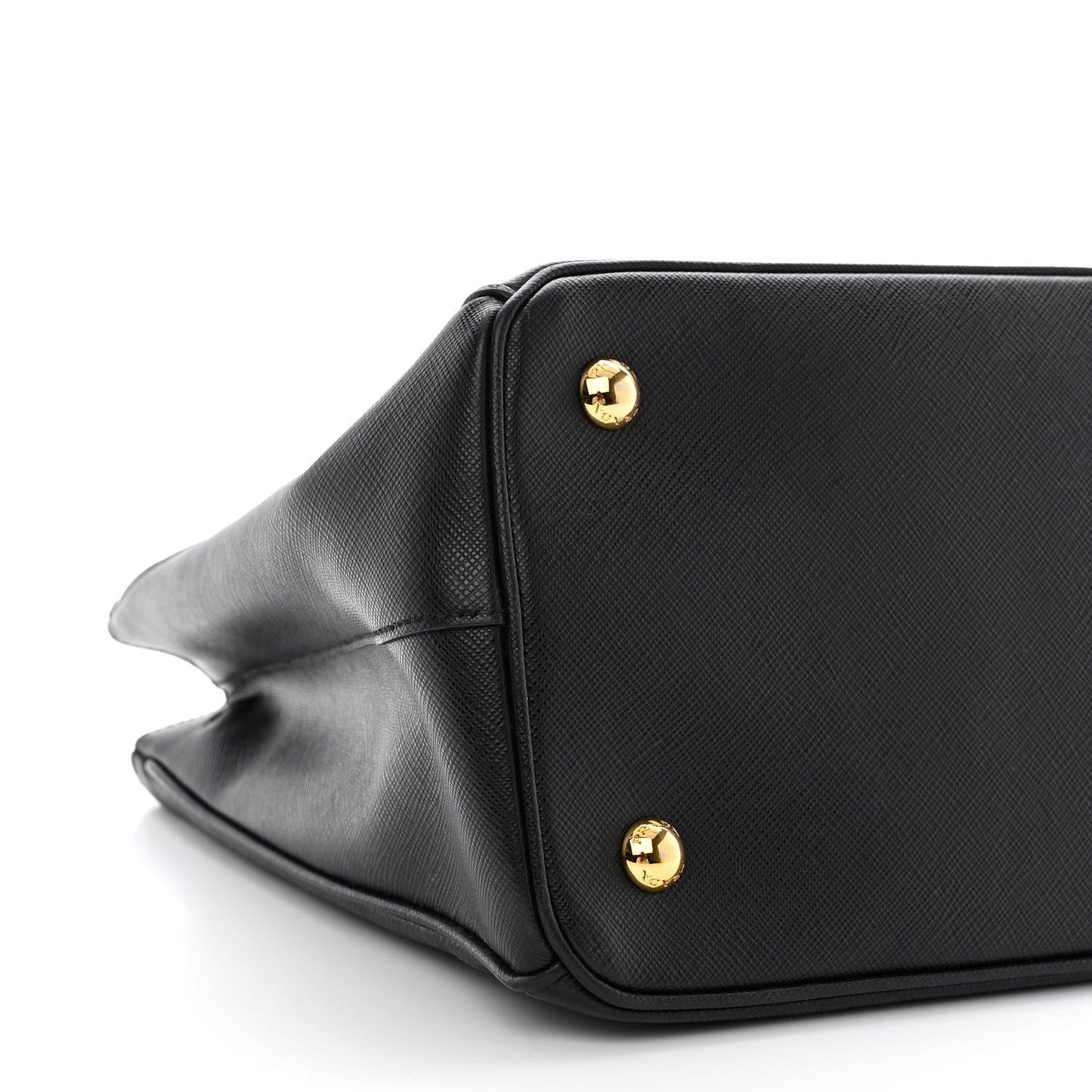 Saffiano Medium Galleria Double Zip Tote Black