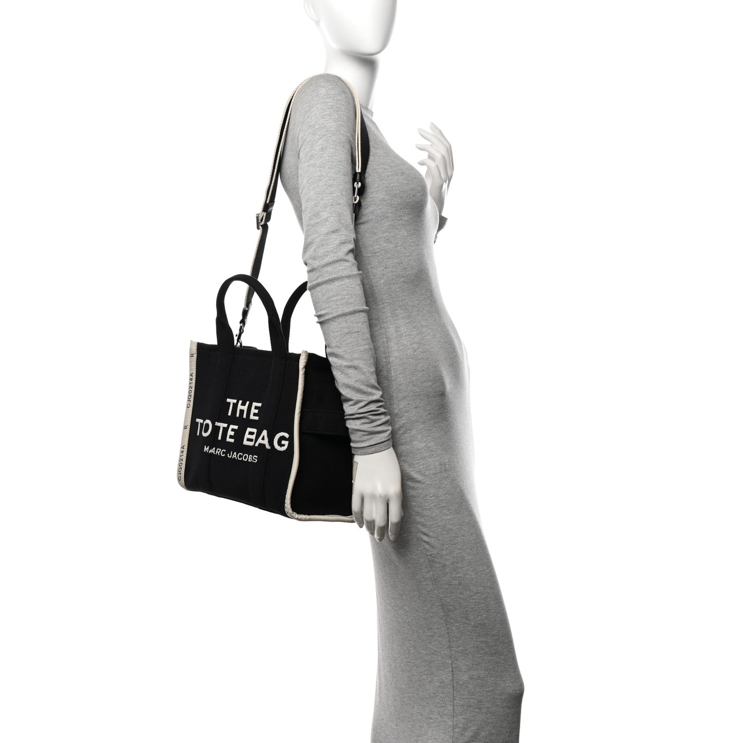 Cotton Canvas Medium The Jacquard Tote Bag Black