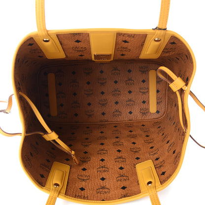 MCM Visetos Medium Liz Reversible Shopper Tote Cognac Yellow 12 of 15