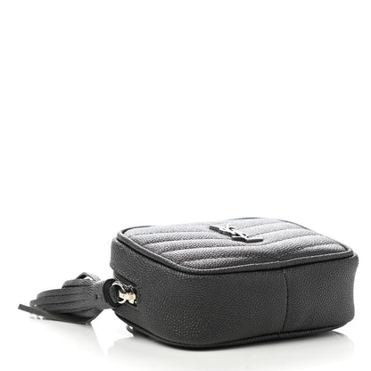 Saint Laurent Grain De Poudre Matelasse Monogram Baby Lou Camera Bag Dark Smog 4 of 8
