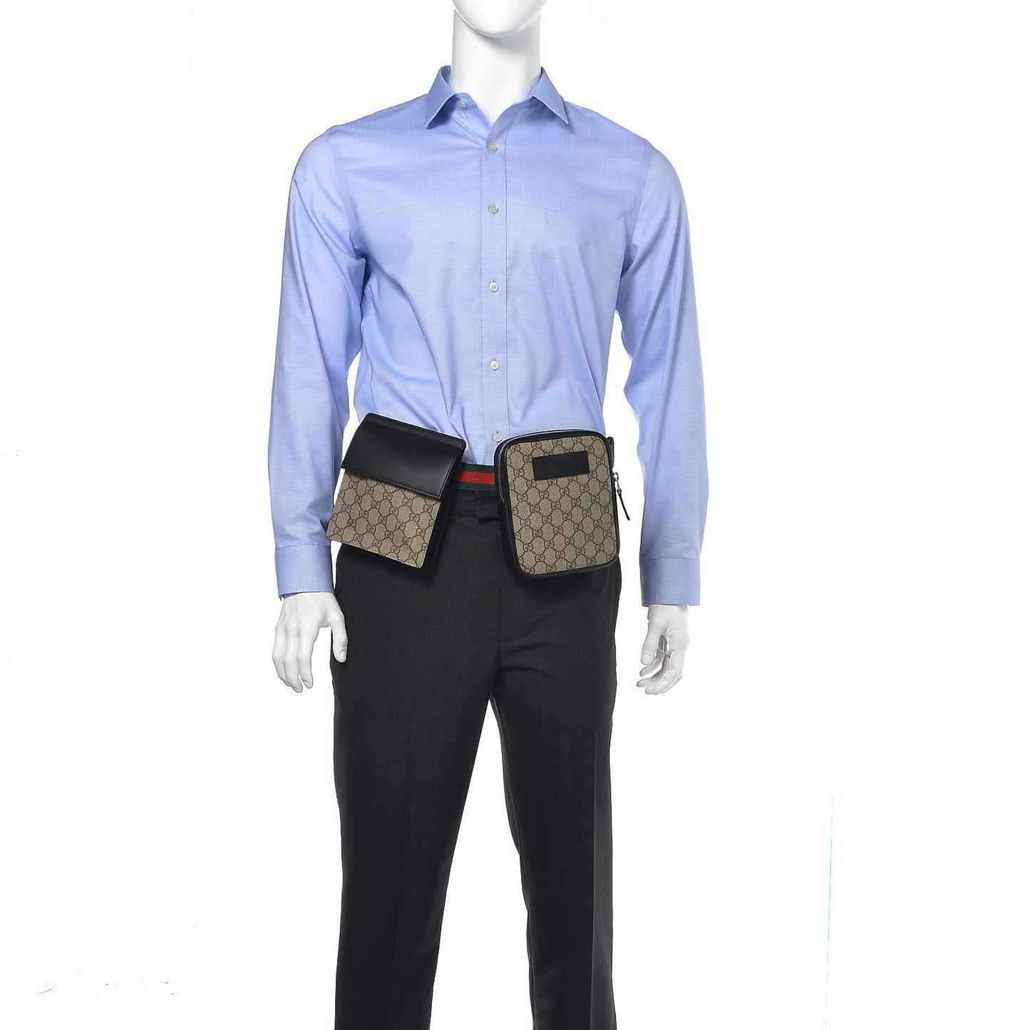 GG Supreme Monogram Web Belt Bag Black