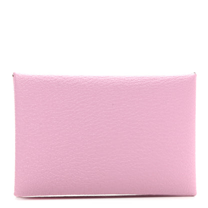 Hermes Chevre Mysore Calvi Card Case Mauve Sylvestre 1 of 8