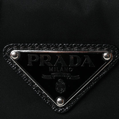 Prada Re-Nylon Saffiano Pocket Single Snap Buckle Shoulder Bag Black 8 of 10