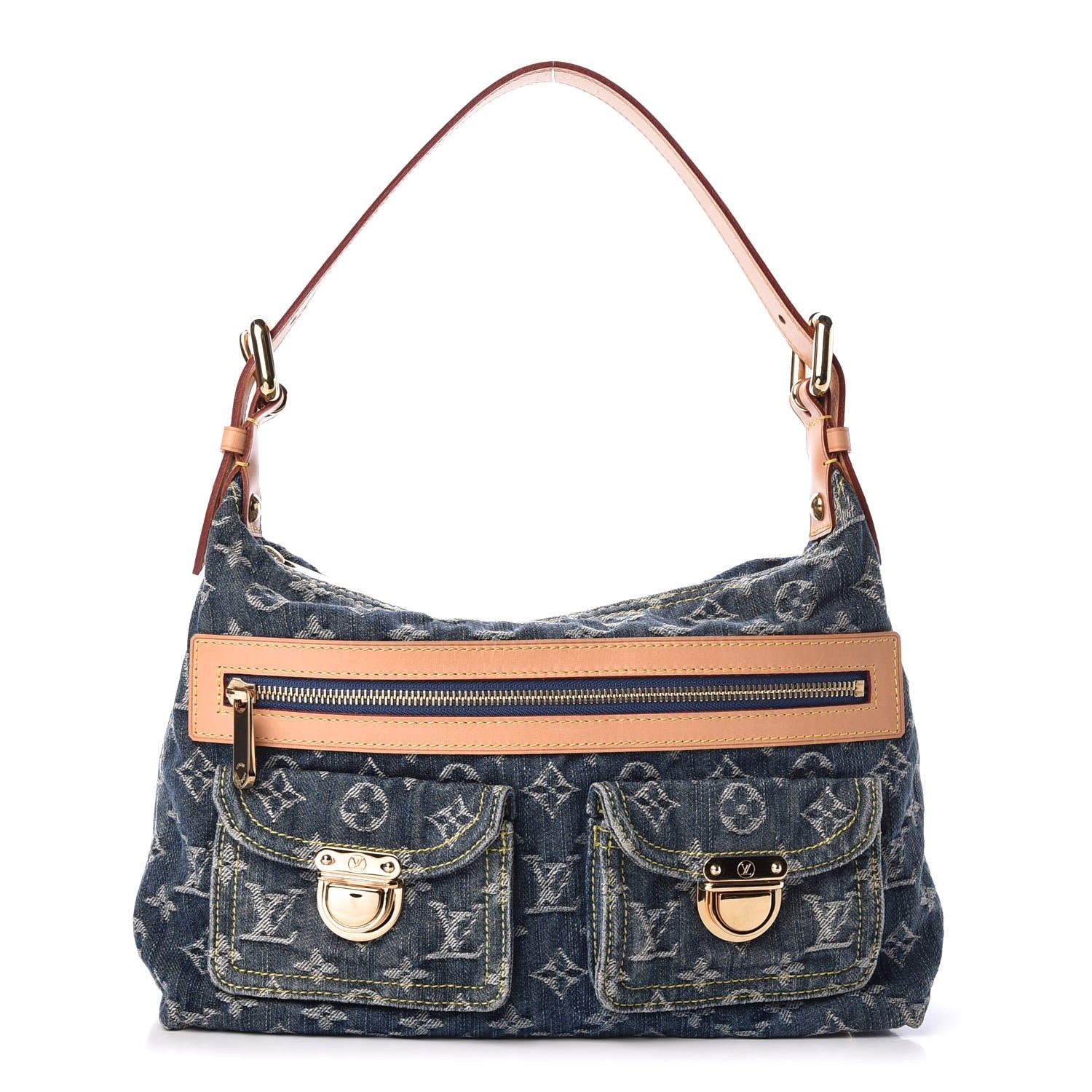 Louis Vuitton Monogram Denim Baggy PM Blue 1 of 9