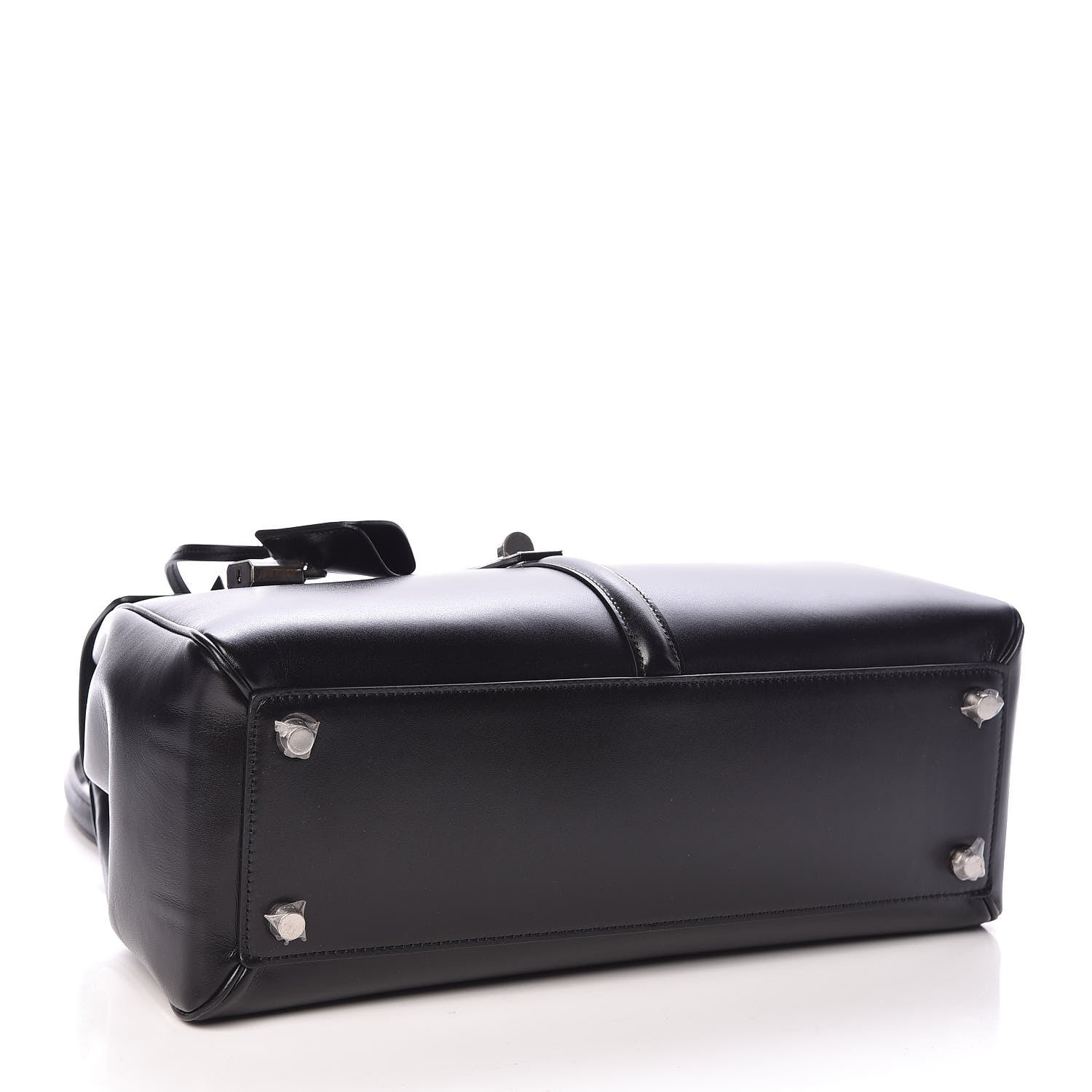 Celine Satinated Calfskin Medium 16 Top Handle Bag Black 4 of 10