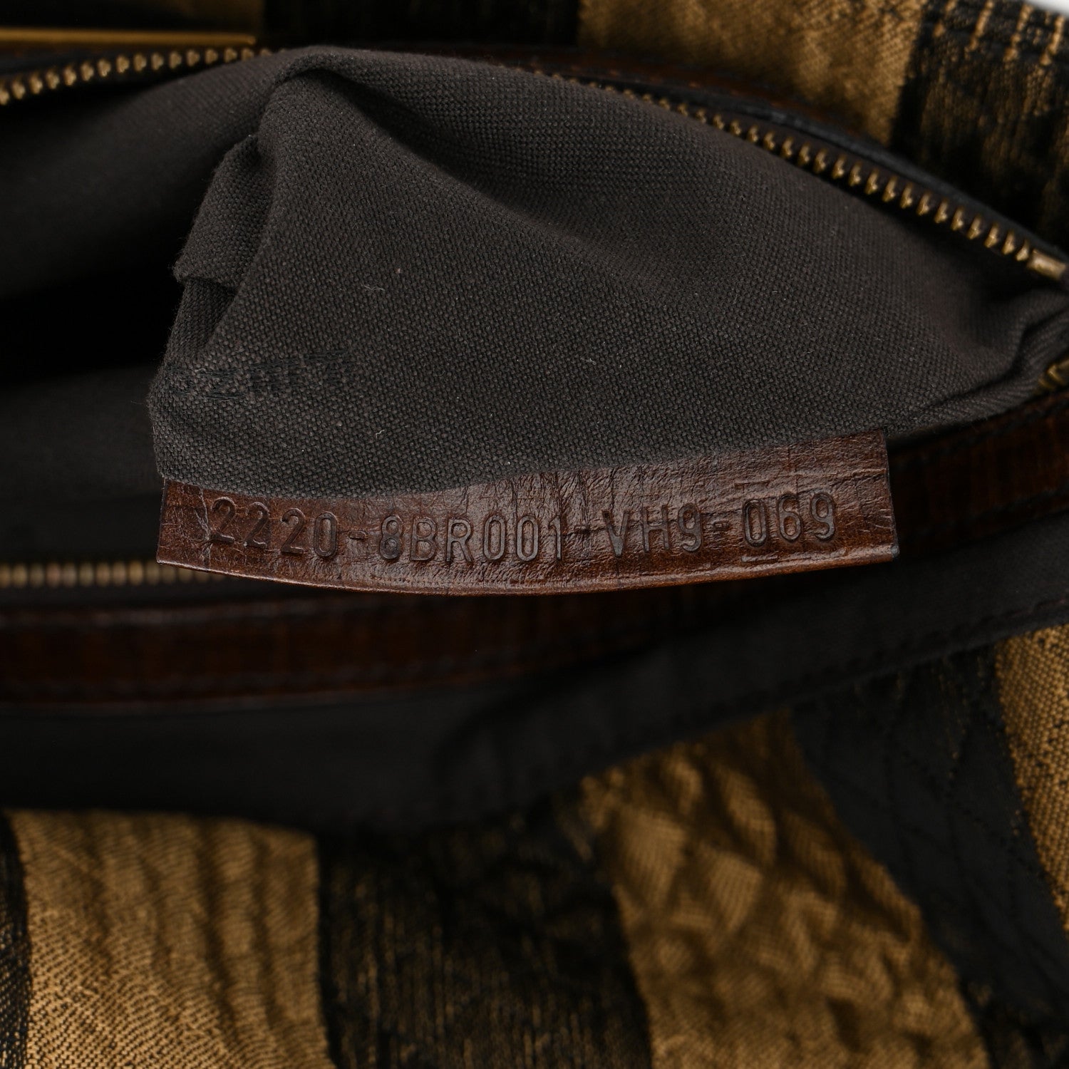 Fendi Quilted Fabric Pequin Forever Mama Baguette Tobacco 7 of 10