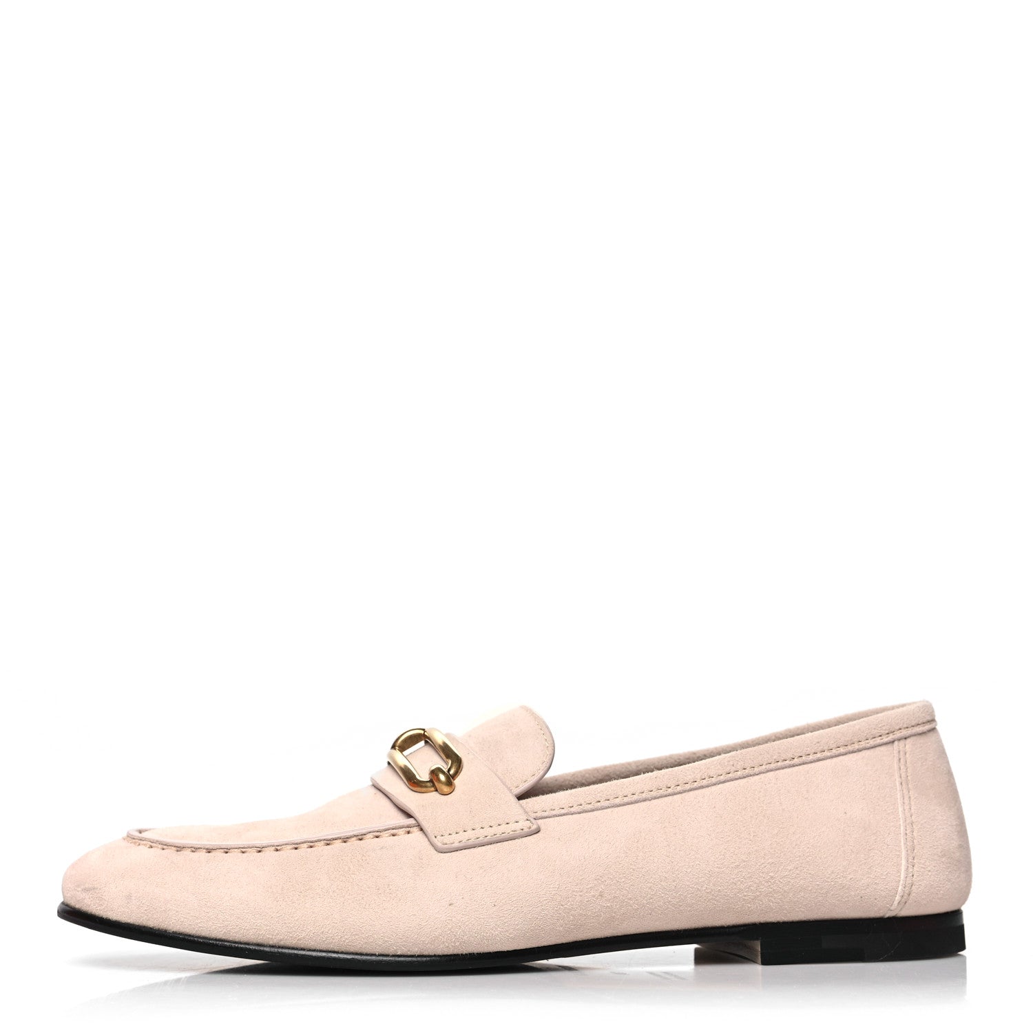 Hermes Suede Goatskin Womens Colette Loafers 38 Blanc Poros 1 of 10