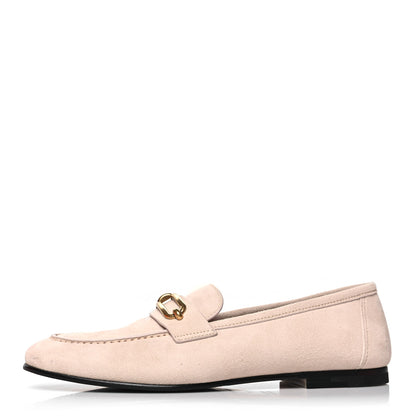 Hermes Suede Goatskin Womens Colette Loafers 38 Blanc Poros 1 of 10