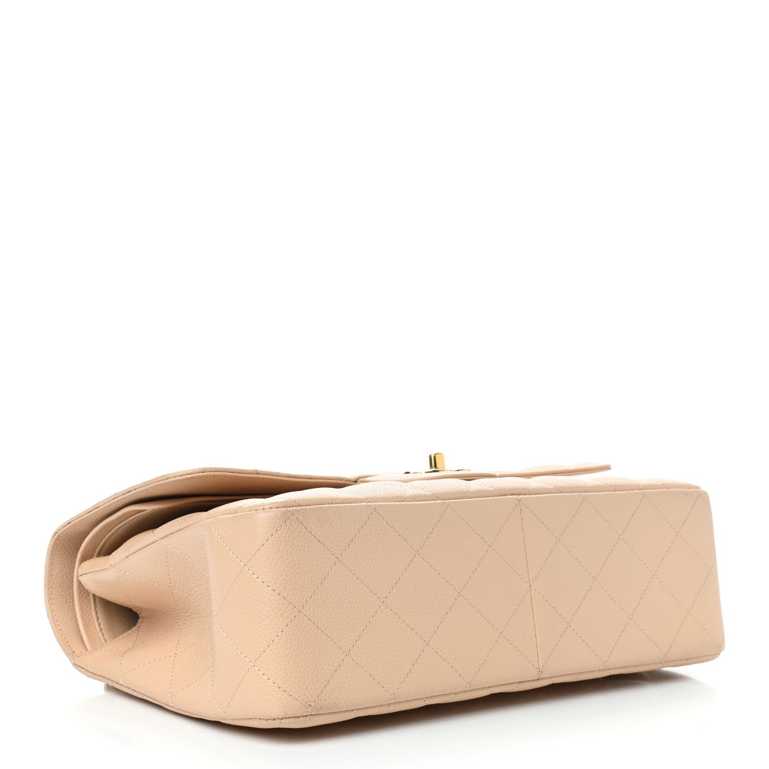 Chanel Caviar Quilted Jumbo Double Flap Beige 4 of 15