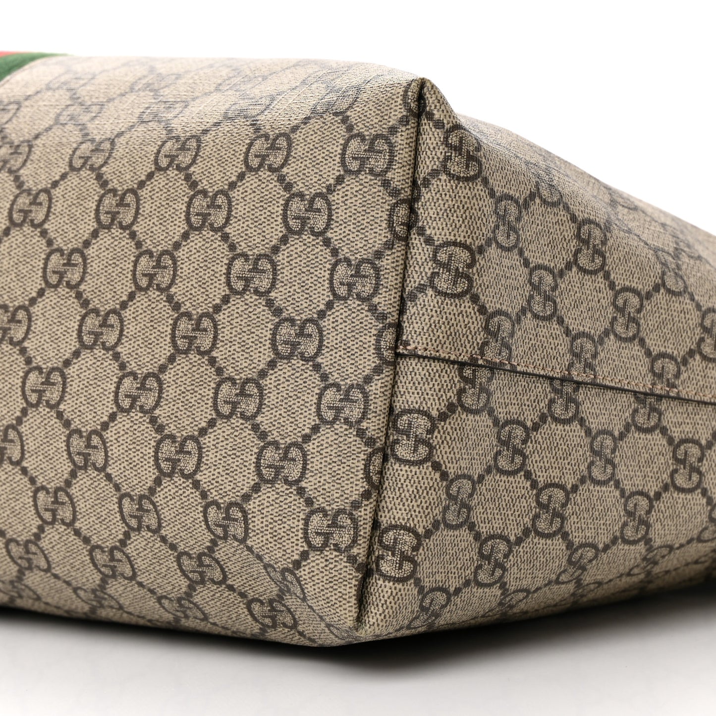 GG Supreme Monogram Medium Ophidia Shopping Tote Brown