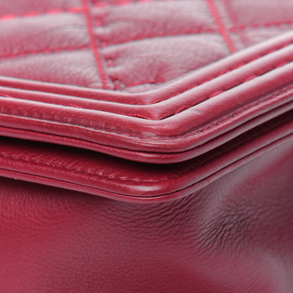 Chanel Calfskin Stitched New Medium Boy Flap Red 10 of 14
