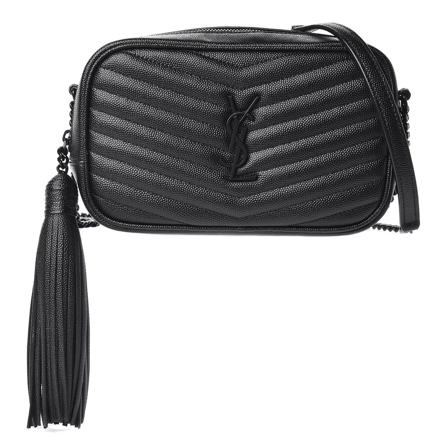 Grain De Poudre Matelasse Monogram Mini Lou Camera Bag Black