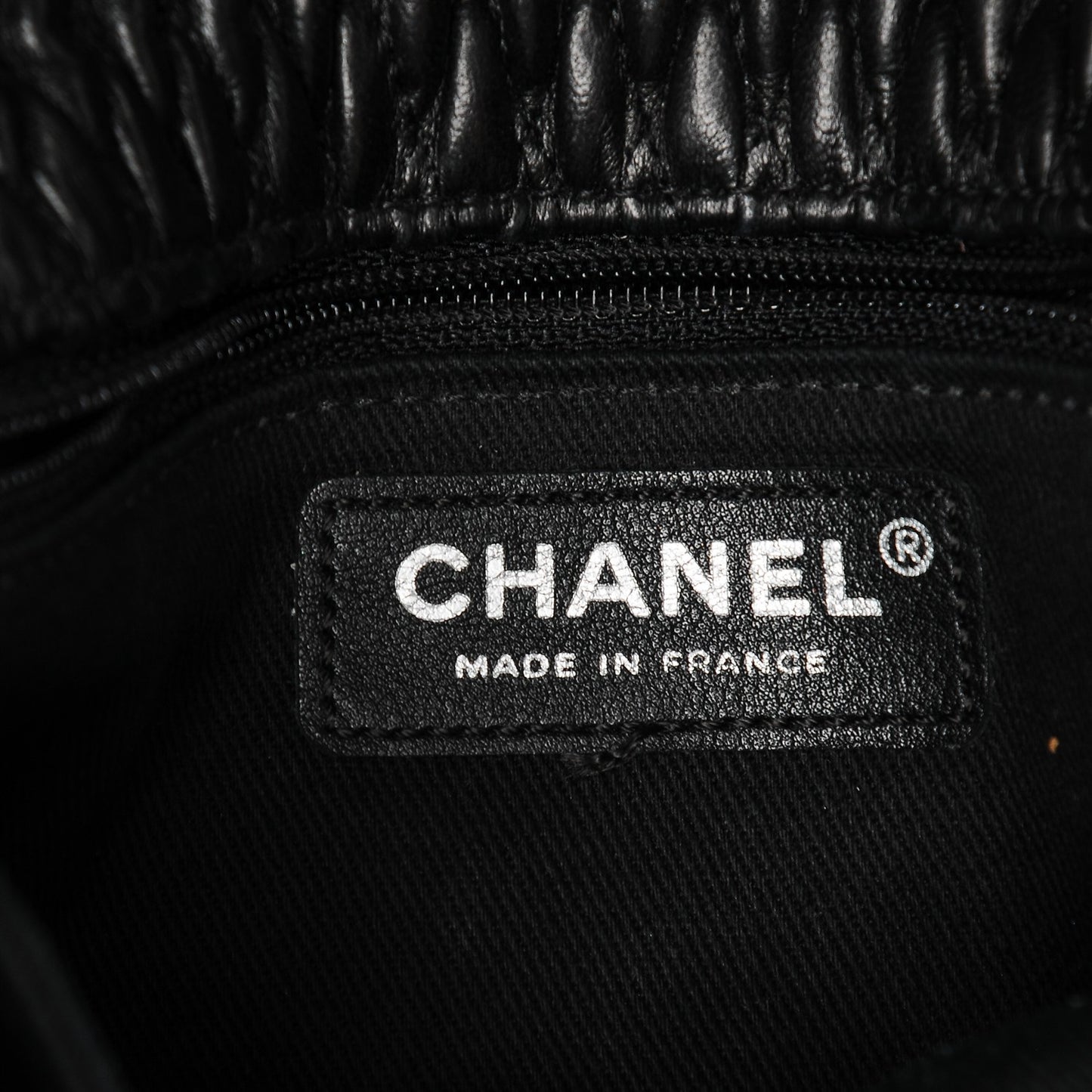 Vinyl Lambskin Quilted Shoulder Flap Black