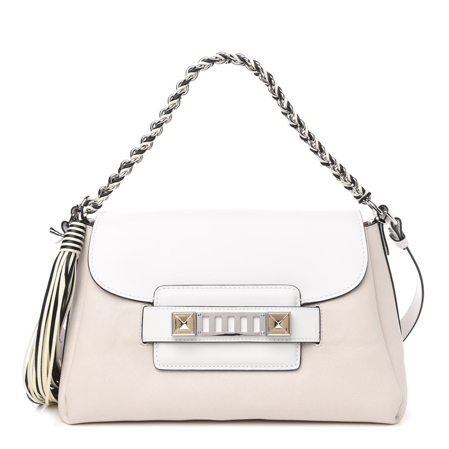 Proenza Schouler Lambskin Calfskin PS11 Soft Classic Shoulder Bag Optic White Clay 1 of 9