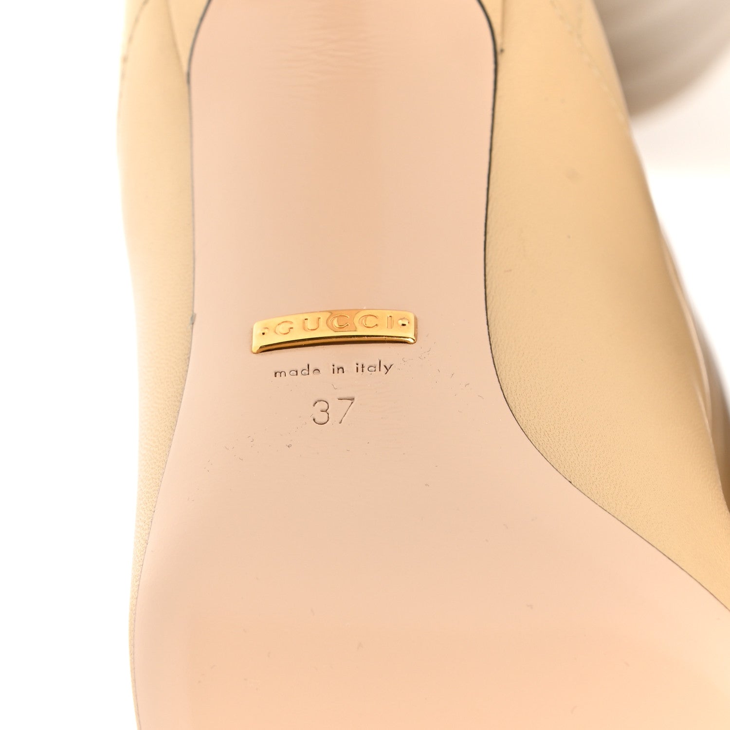 Gucci Nappa Matelasse Nina Low Heel Pointy Boots 37 Sand Storm 6 of 9