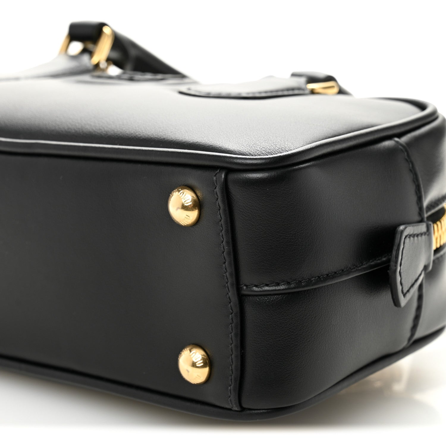Miu Miu Calfskin Regular Arcadie Top Handle Bag Black 1783561