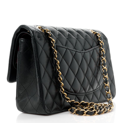 Chanel Lambskin Quilted Medium Double Flap Black 3 of 12