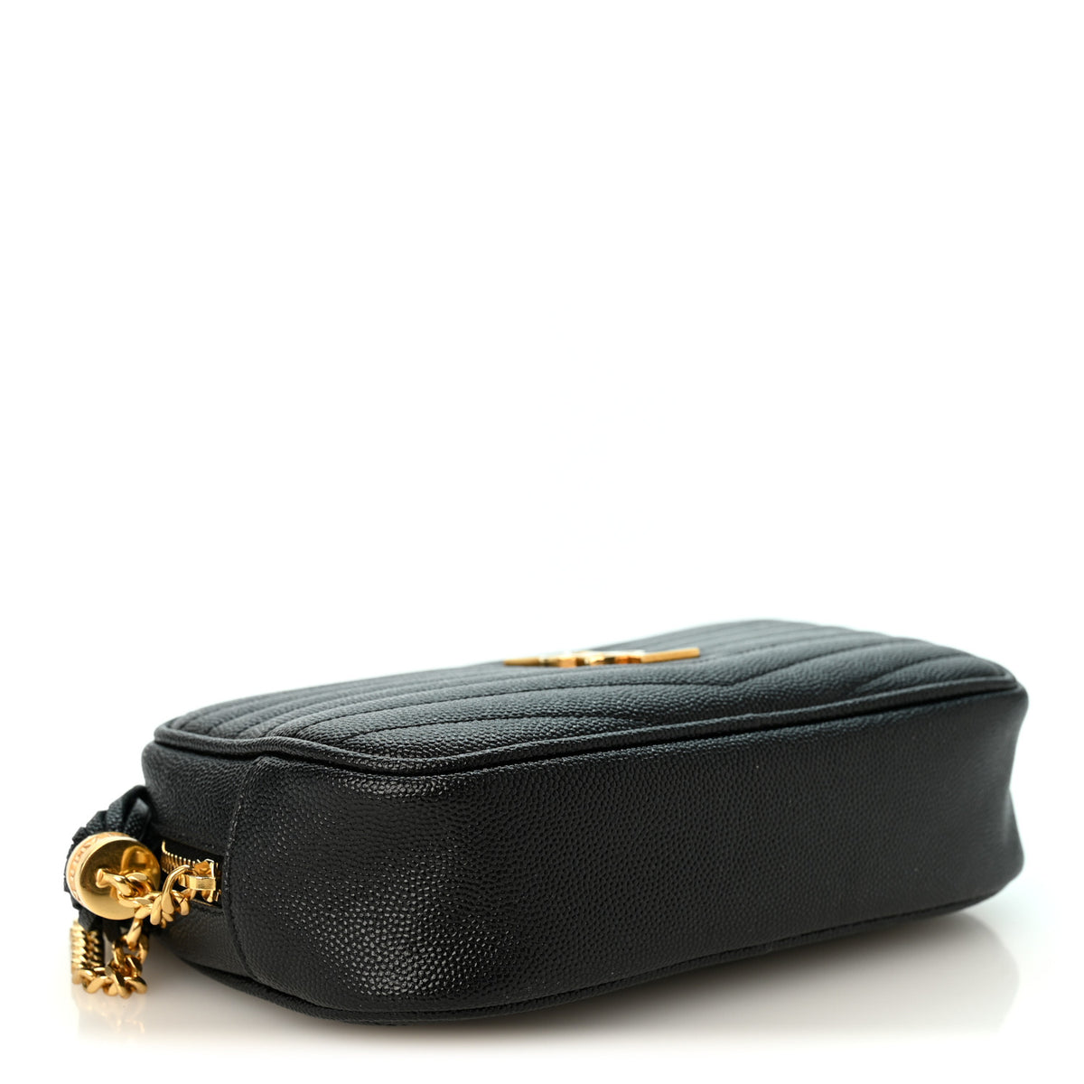 Saint Laurent Grain De Poudre Matelasse Monogram Mini Lou Camera Bag Black 4 of 10