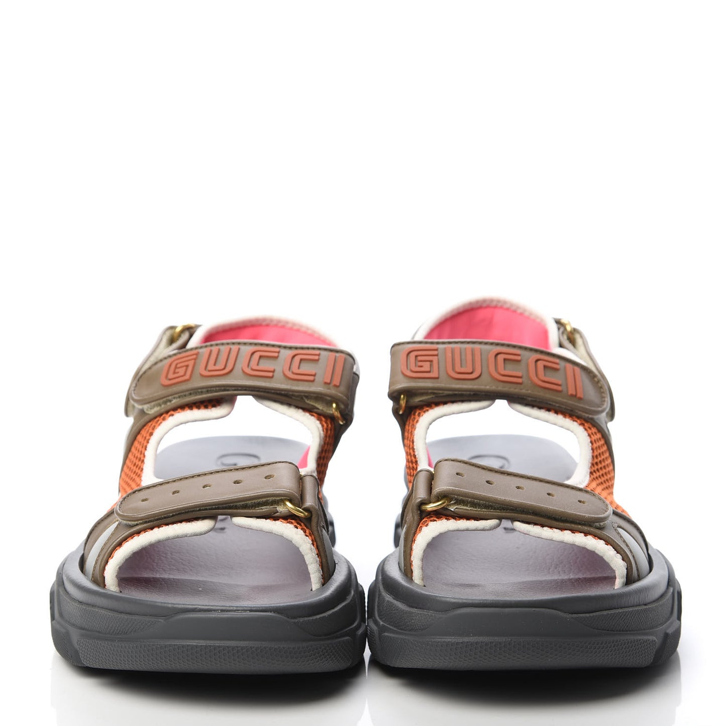 X SEGA Nappa Mesh Mens Aguru Sandals 9 Black Green Orange