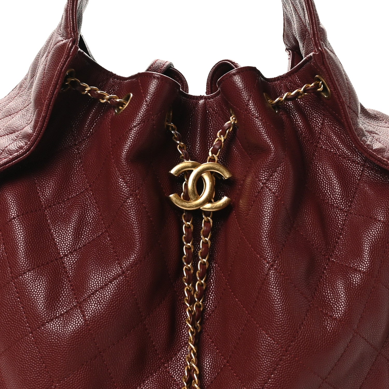 Chanel Caviar Quilted Medium Chanel 25 Handbag Burgundy 9 of 11