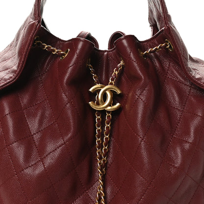 Chanel Caviar Quilted Medium Chanel 25 Handbag Burgundy 9 of 11