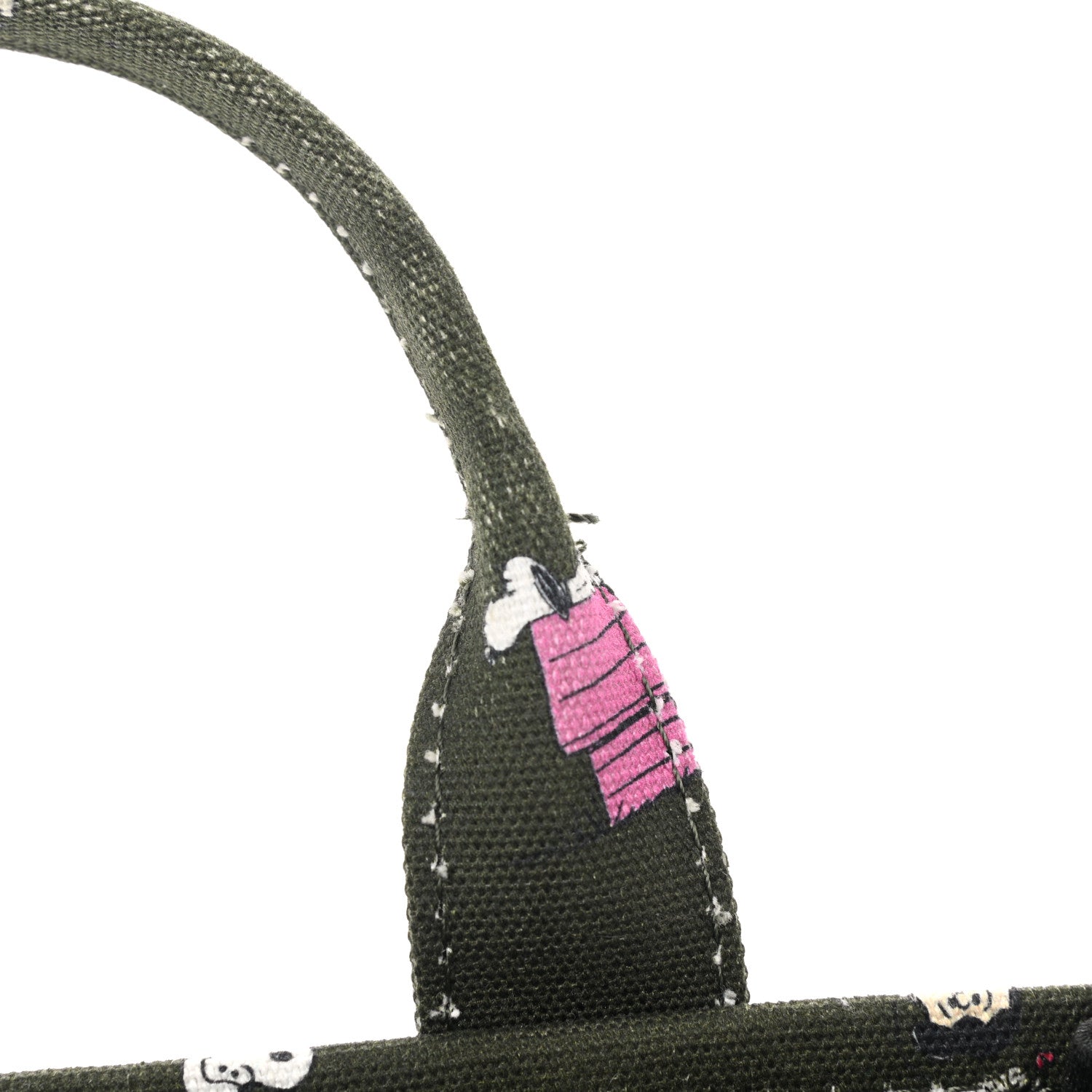 Marc Jacobs X PEANUTS Canvas Small Characters Tote Bag Green 10 of 11