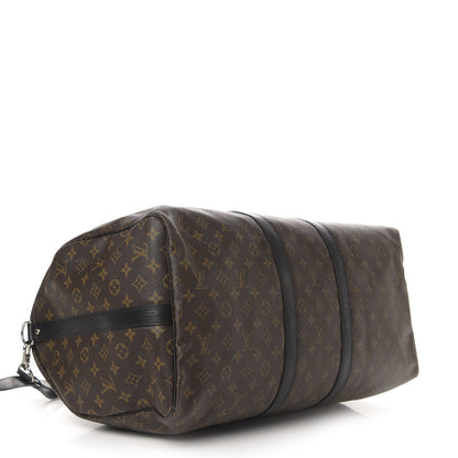 Louis Vuitton Monogram Macassar Keepall Bandouliere 55 5 of 16