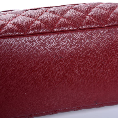 Chanel Caviar Quilted Grand Shopping Tote GST Red 10 of 10
