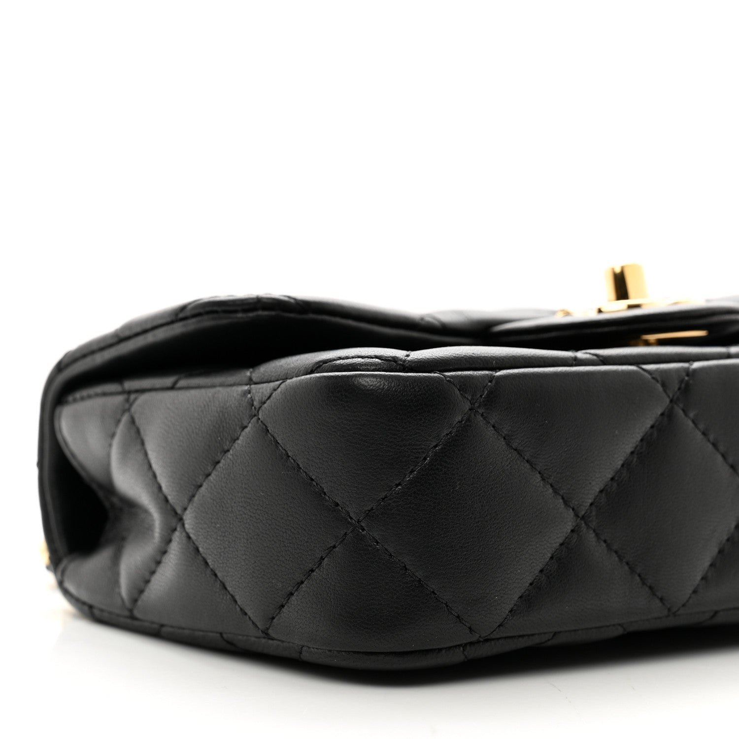 Chanel Lambskin Quilted Resin Top Handle Mini Flap Black 9 of 11