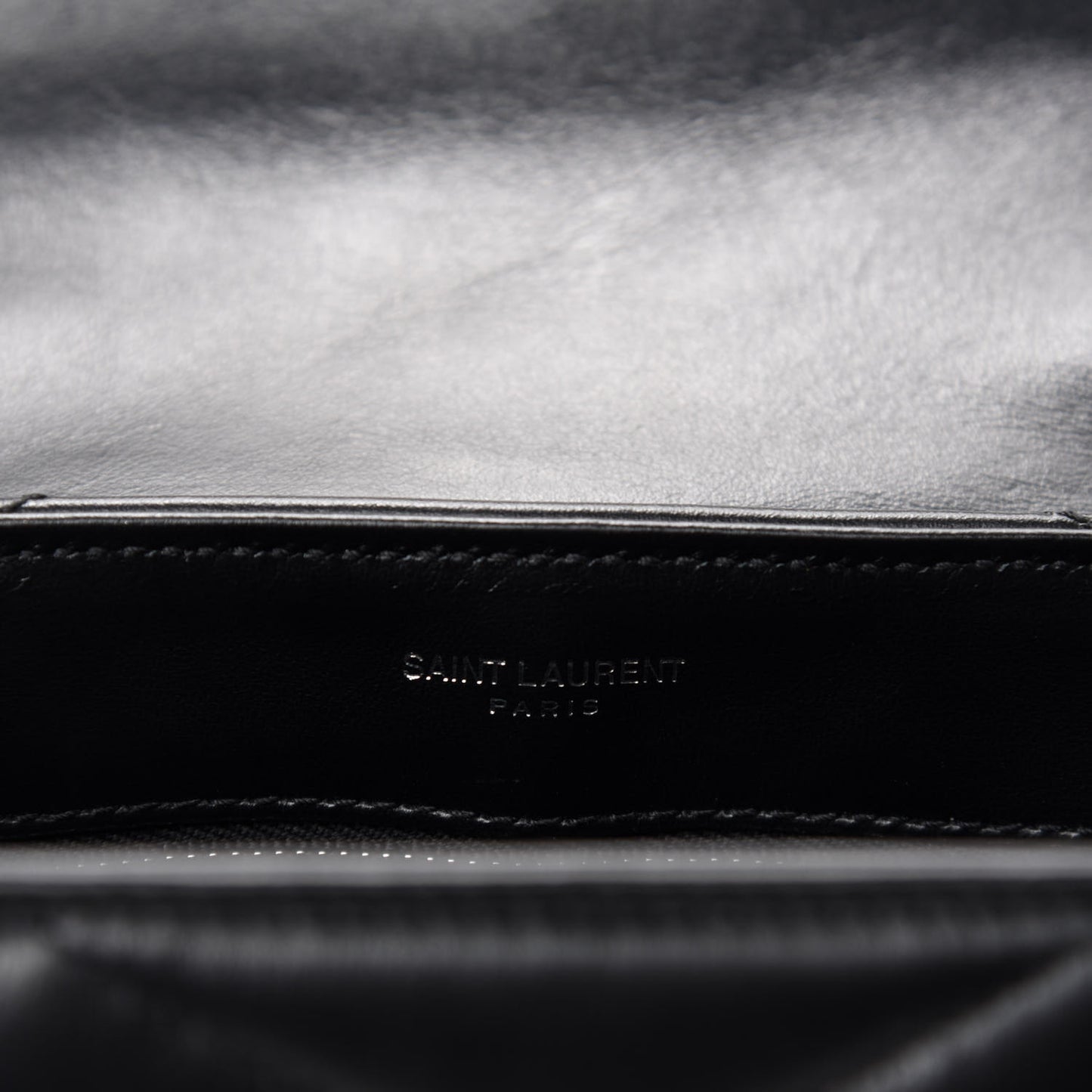 Calfskin Y Quilted Monogram Toy Loulou Crossbody Bag Black