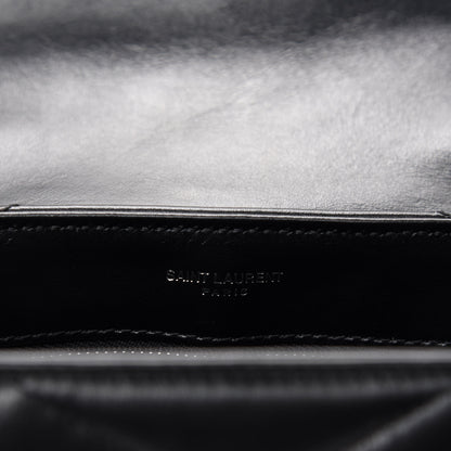 Saint Laurent Calfskin Y Quilted Monogram Toy Loulou Crossbody Bag Black 9 of 11