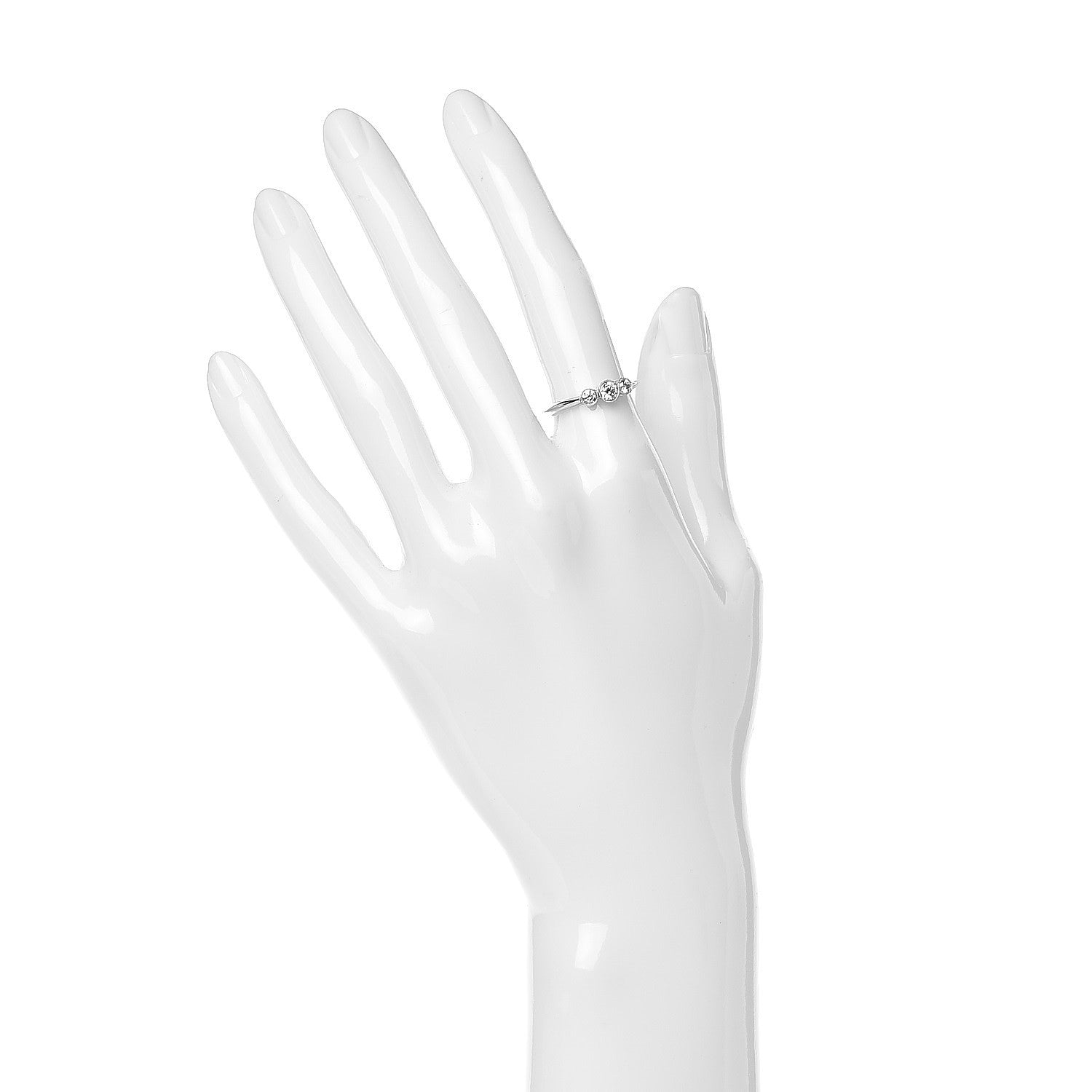 Tiffany Platinum Diamond Three Stone Milgrain Ring 51.9 6 2 of 8