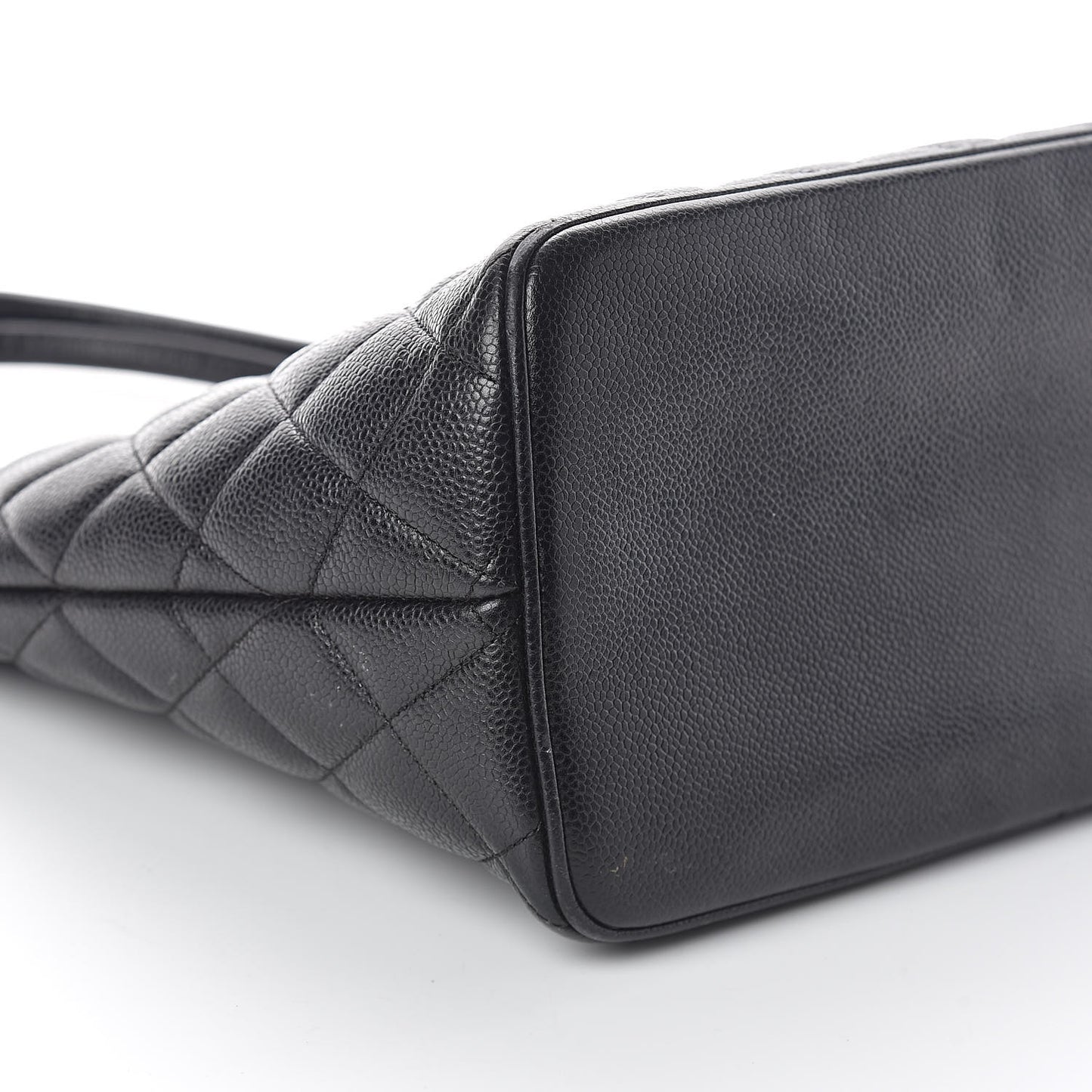 Caviar Quilted Medallion Tote Black