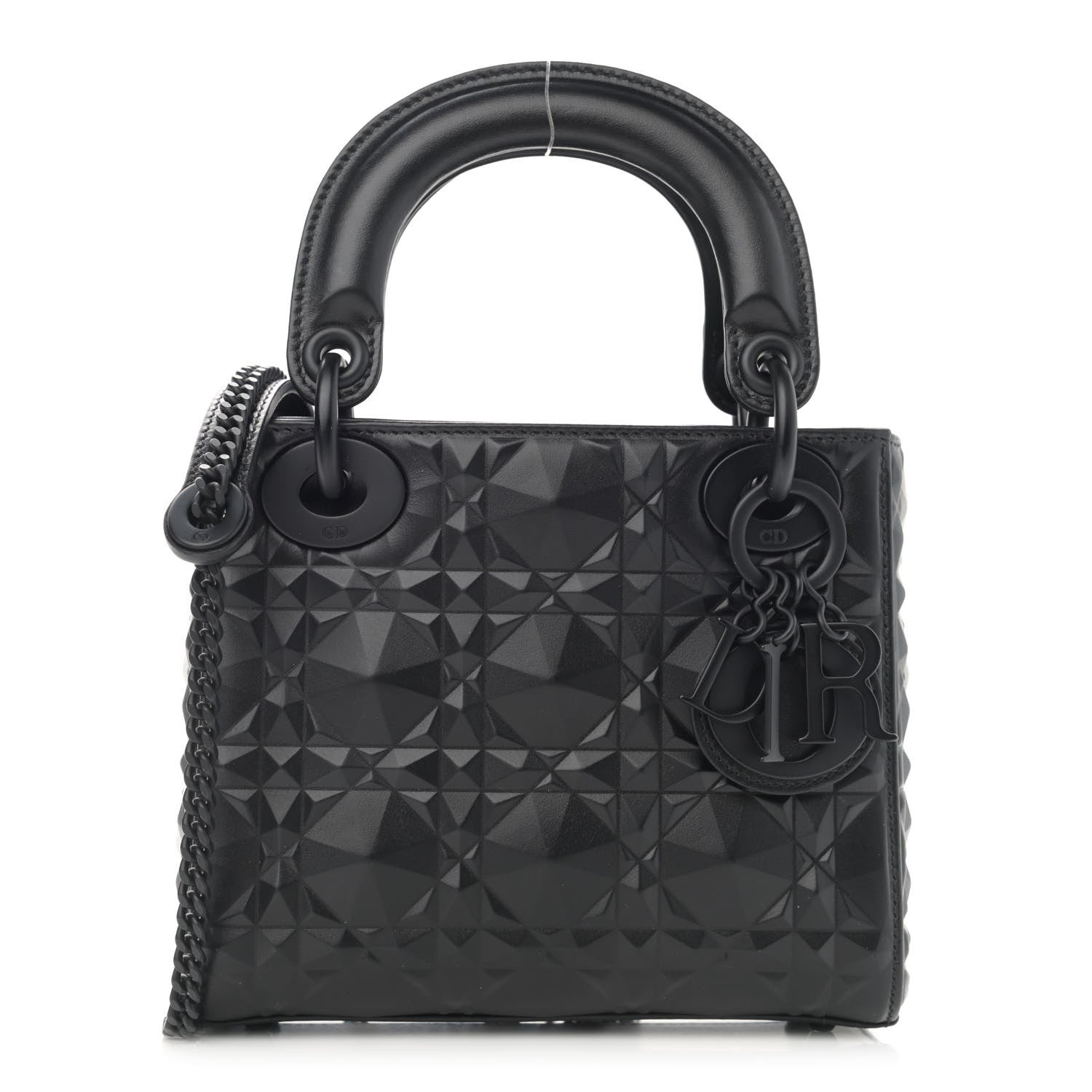 Christian Dior Calfskin Diamond Cannage Mini Lady Dior Black 1 of 10