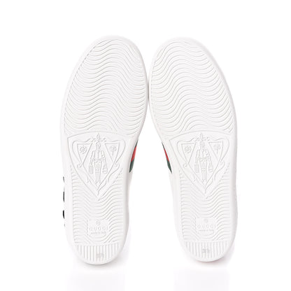 Gucci Calfskin Web Floral Embroidered Womens Ace Sneakers 35.5 White 5 of 9