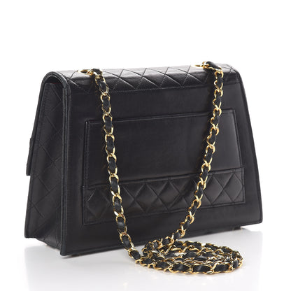 Chanel Lambskin Quilted Shoulder Flap Bag Black 3 of 34