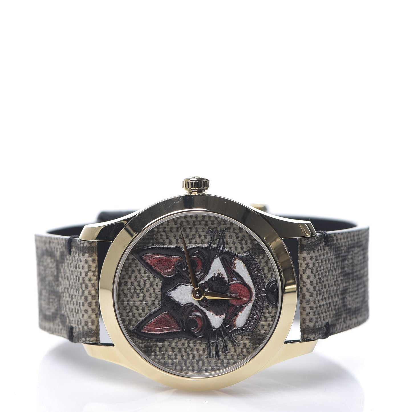 Stainless Steel Canvas 38mm G-Timeless GG Supreme Bosco Quartz Watch Brown