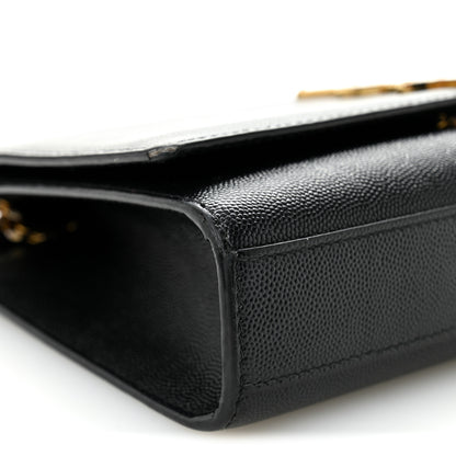 Saint Laurent Grain De Poudre Medium Classic Monogram Kate Satchel Black 9 of 15