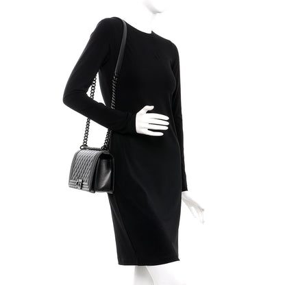 Chanel Caviar Quilted Medium Boy Flap So Black 2 of 8