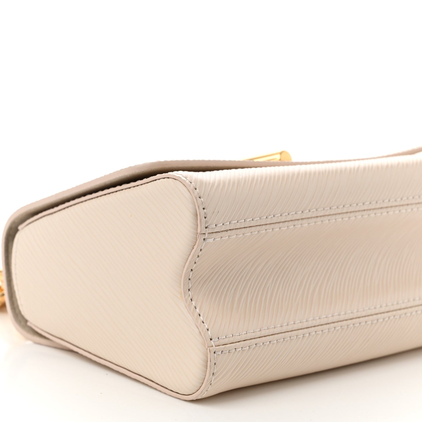 Epi Twist Braided Chain Shoulder Bag PM Quartz White