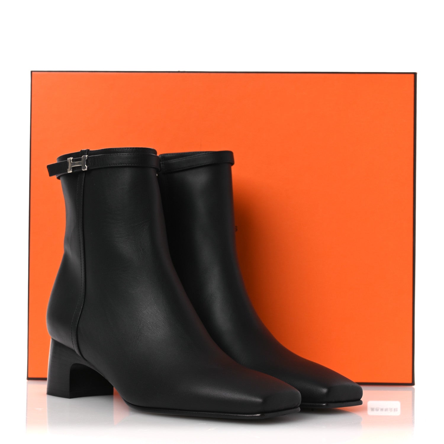 Hermes Calfskin Hommage Ankle Boots 37.5 Black 12 of 12