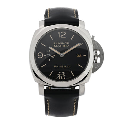 Panerai Stainless Steel Calfskin 44mm Luminor 1950 Fu Automatic Watch Black PAM00498 1 of 6