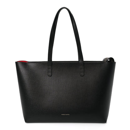 Mansur Gavriel Saffiano Large Shopping Tote Black Flamma 1 of 9